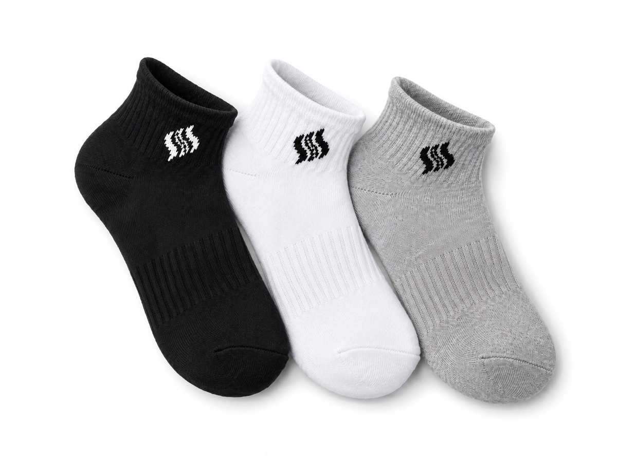 1/4 socks 3pk